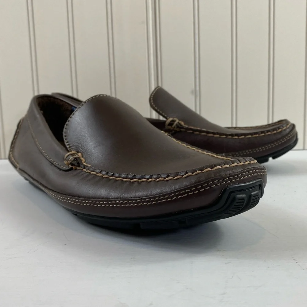 Rockport Men’s Warner Venetian Brown Leather‎ Slip On Loafers Driving Shoes 10M